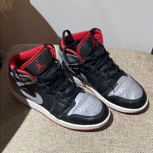 Jordan Black and Red Kids Shoes